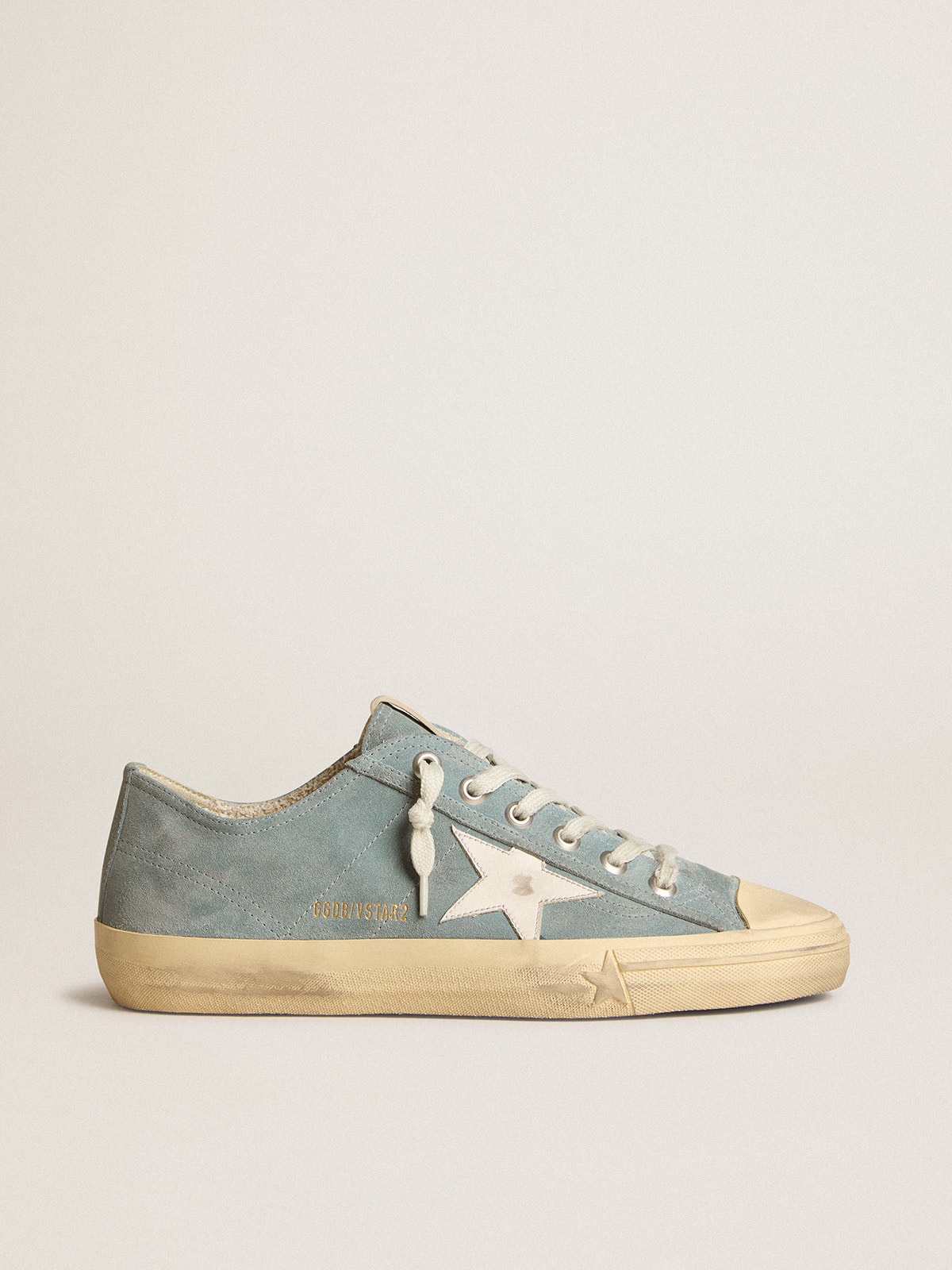 V-Star in silver-blue suede with white leather star| Golden Goose