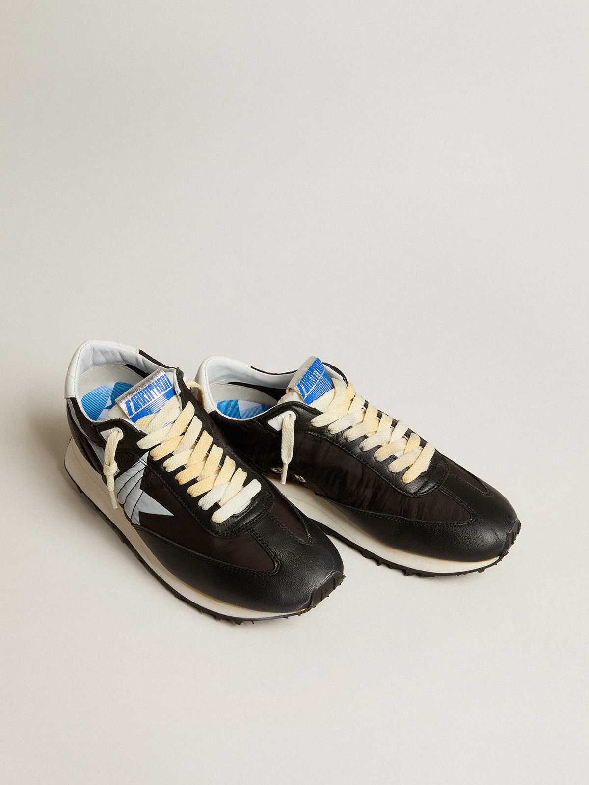 Women's Marathon with black nylon upper and white star| Golden Goose
