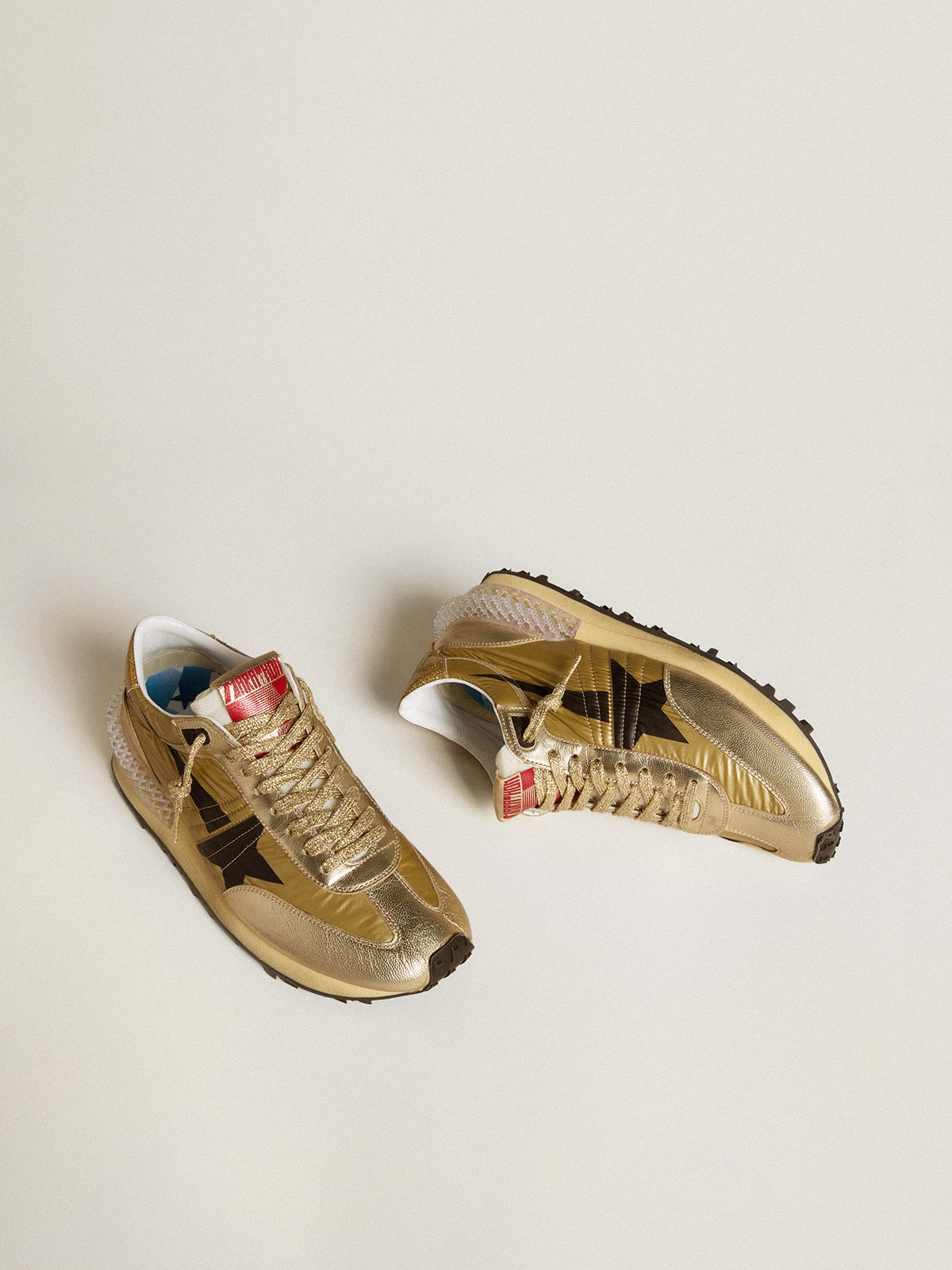 Men's Gold Marathon with gold nylon upper| Golden Goose
