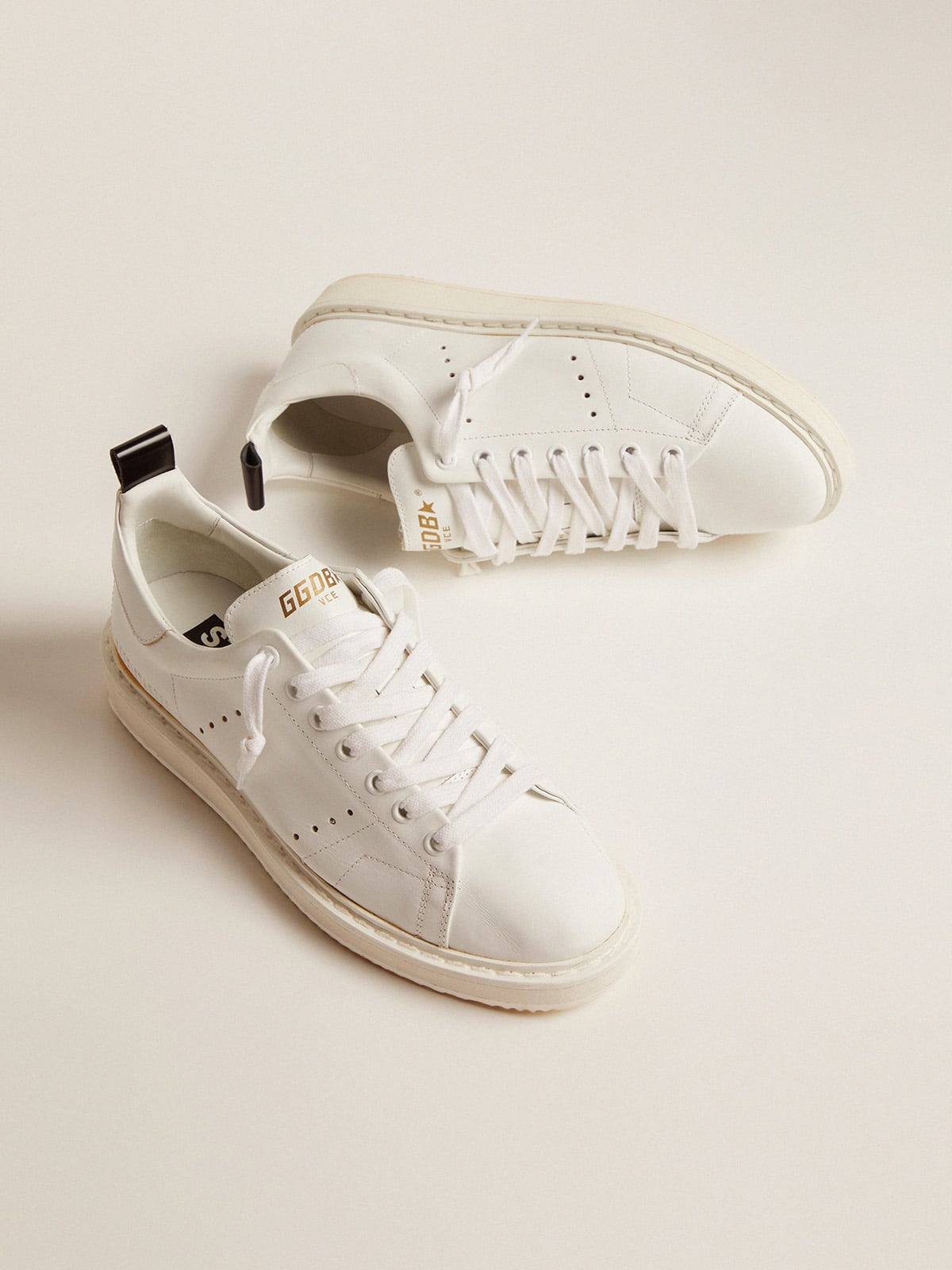 Men's Starter in leather with star on the heel tab| Golden Goose