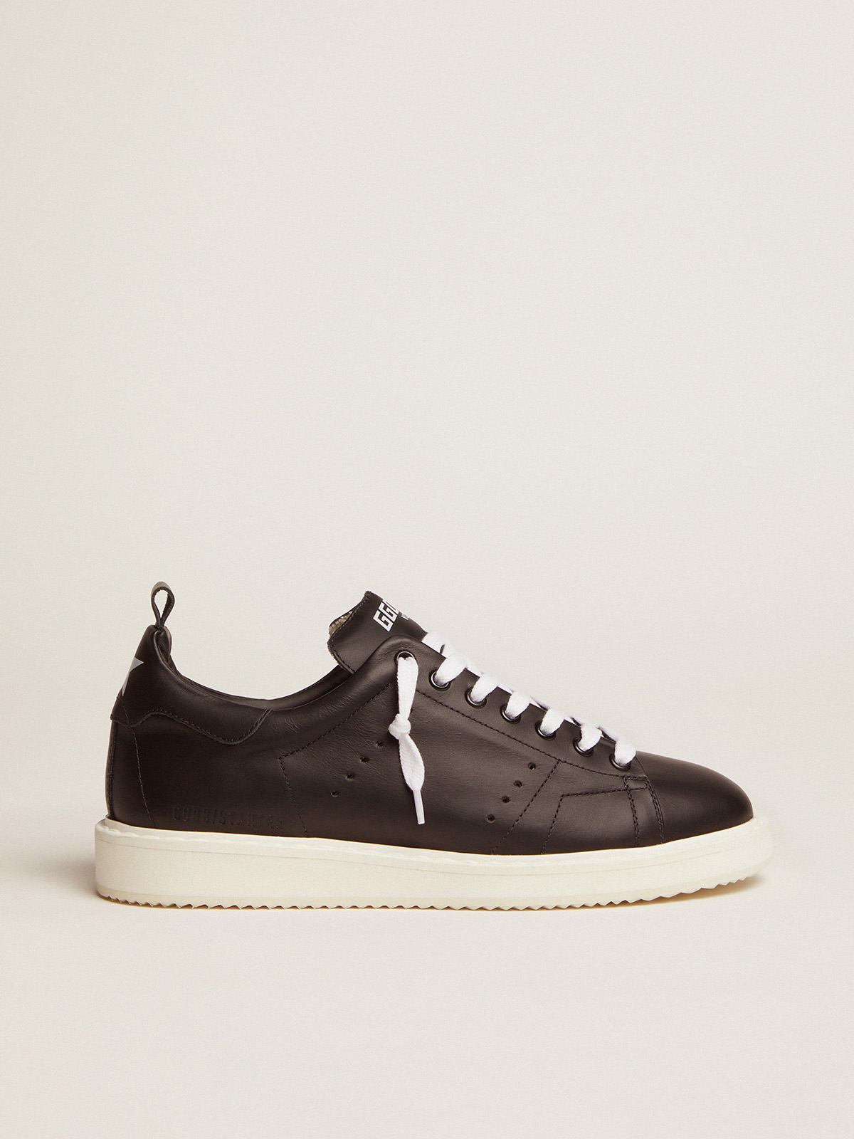 Starter sneakers in total black leather| Golden Goose