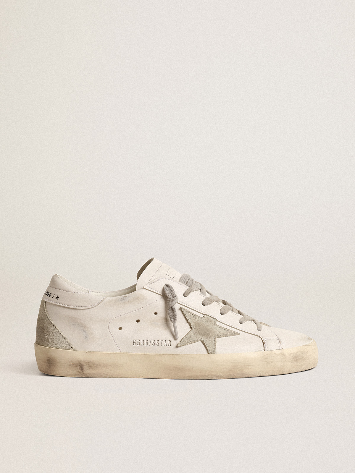 Men's bio-based Super-Star with ice-gray suede star| Golden Goose