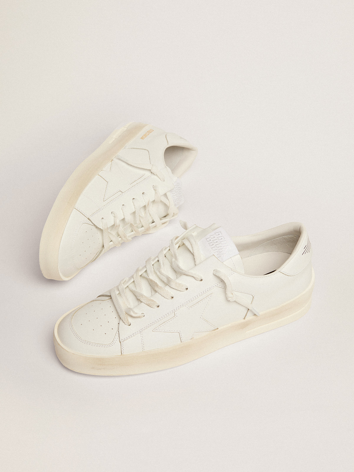 Men's Stardan in white leather| Golden Goose