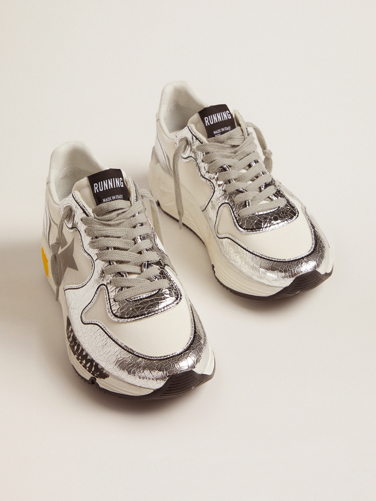Women's Running Sole silver and white| Golden Goose