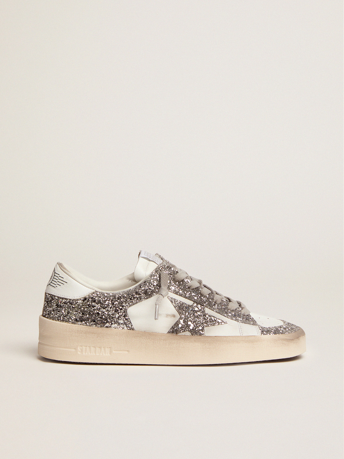Women's Stardan sneakers with silver glitter| Golden Goose