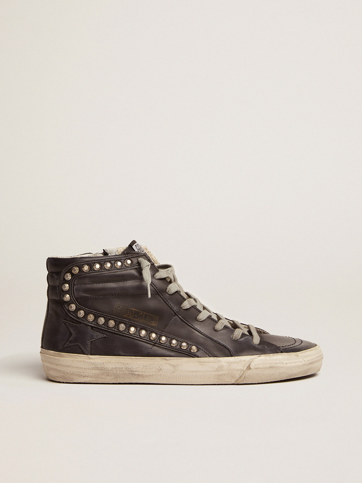 Men's Slide black with studs| Golden Goose