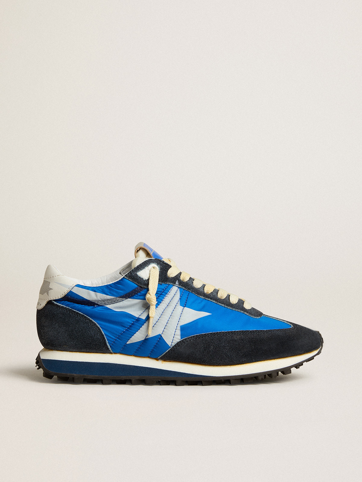 Women's Marathon with blue nylon upper and white star| Golden Goose