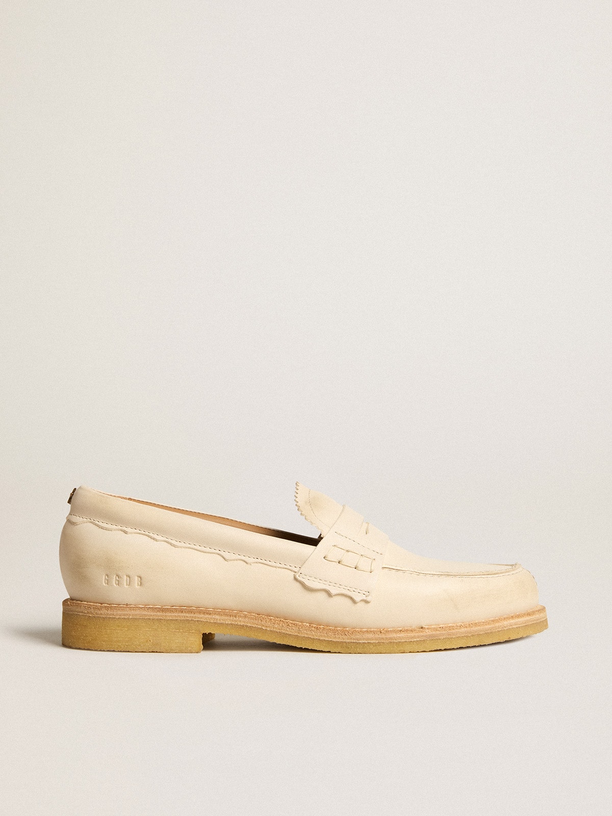 Jerry loafer in butter-white leather| Golden Goose
