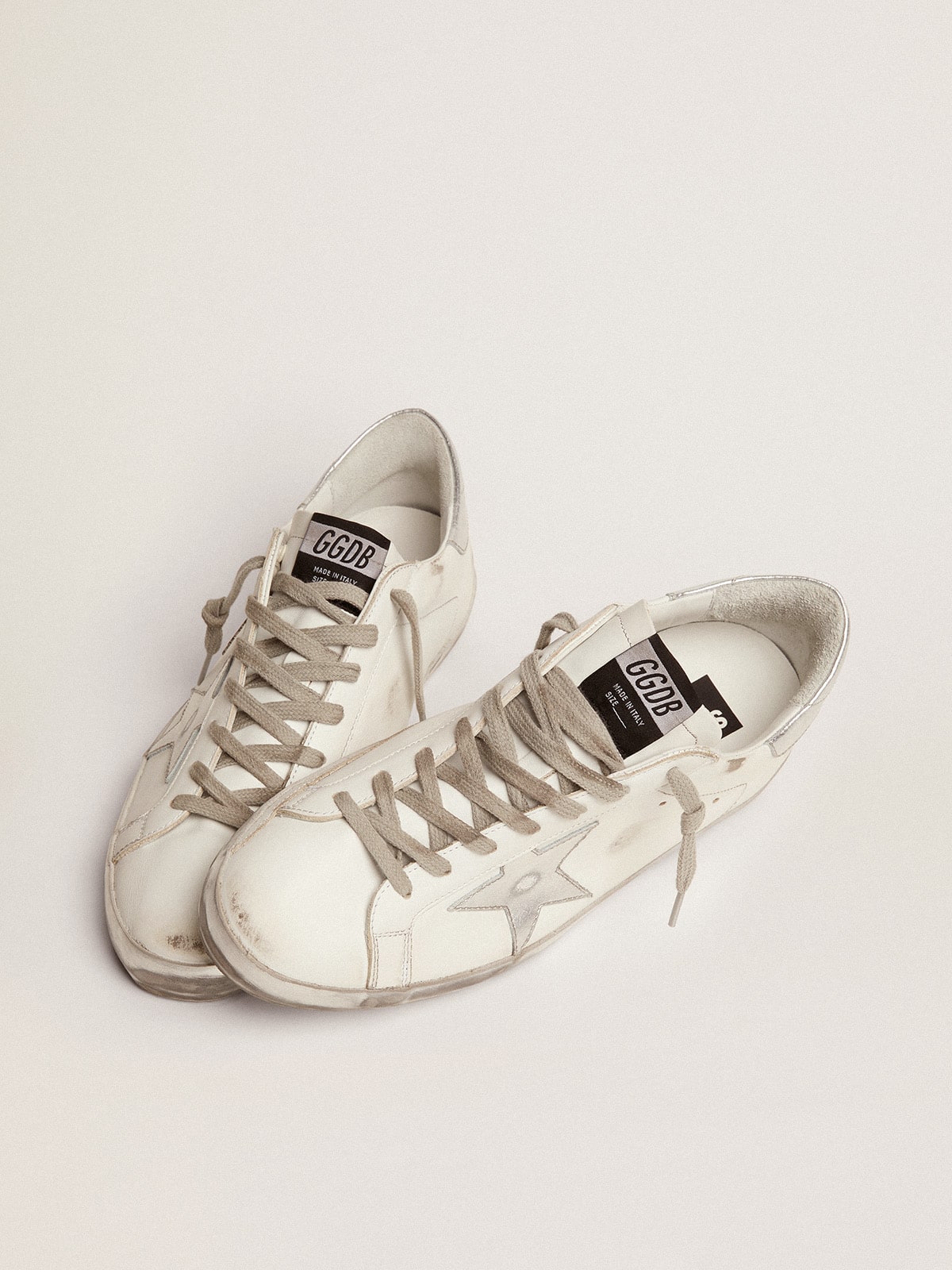 Men's Super-Star with laminated star and heel tab| Golden Goose