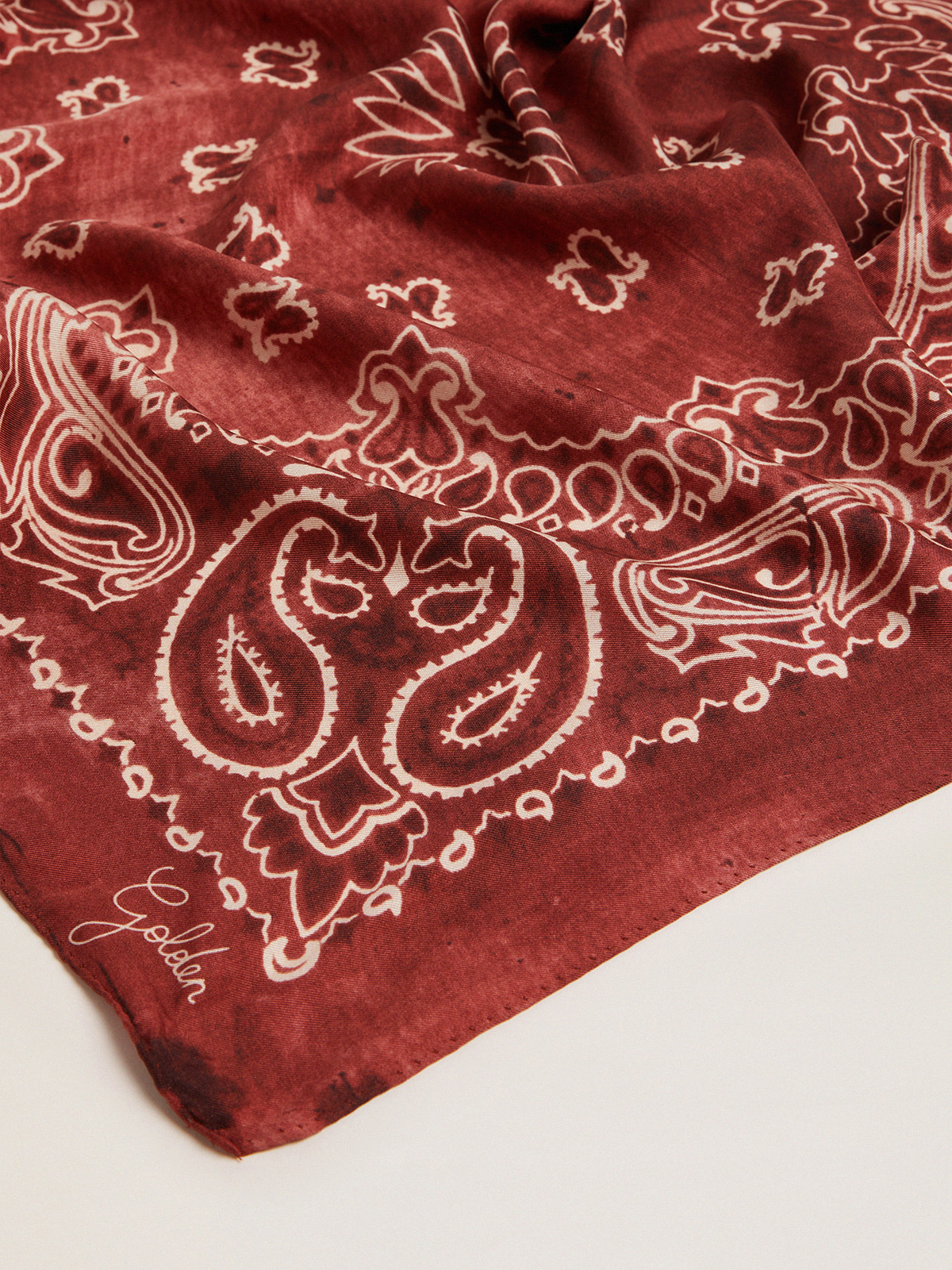 Women's burgundy scarf| Golden Goose