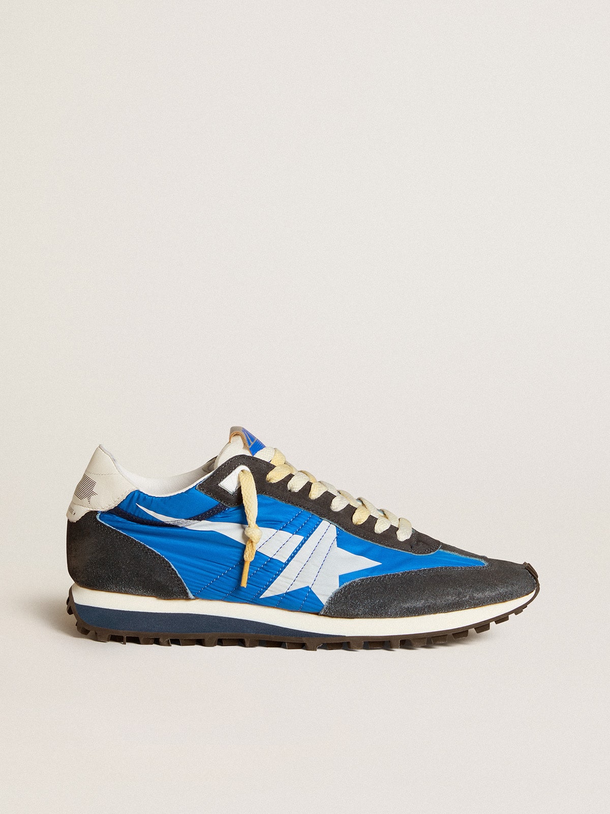Men's Marathon with blue nylon upper and white star| Golden Goose