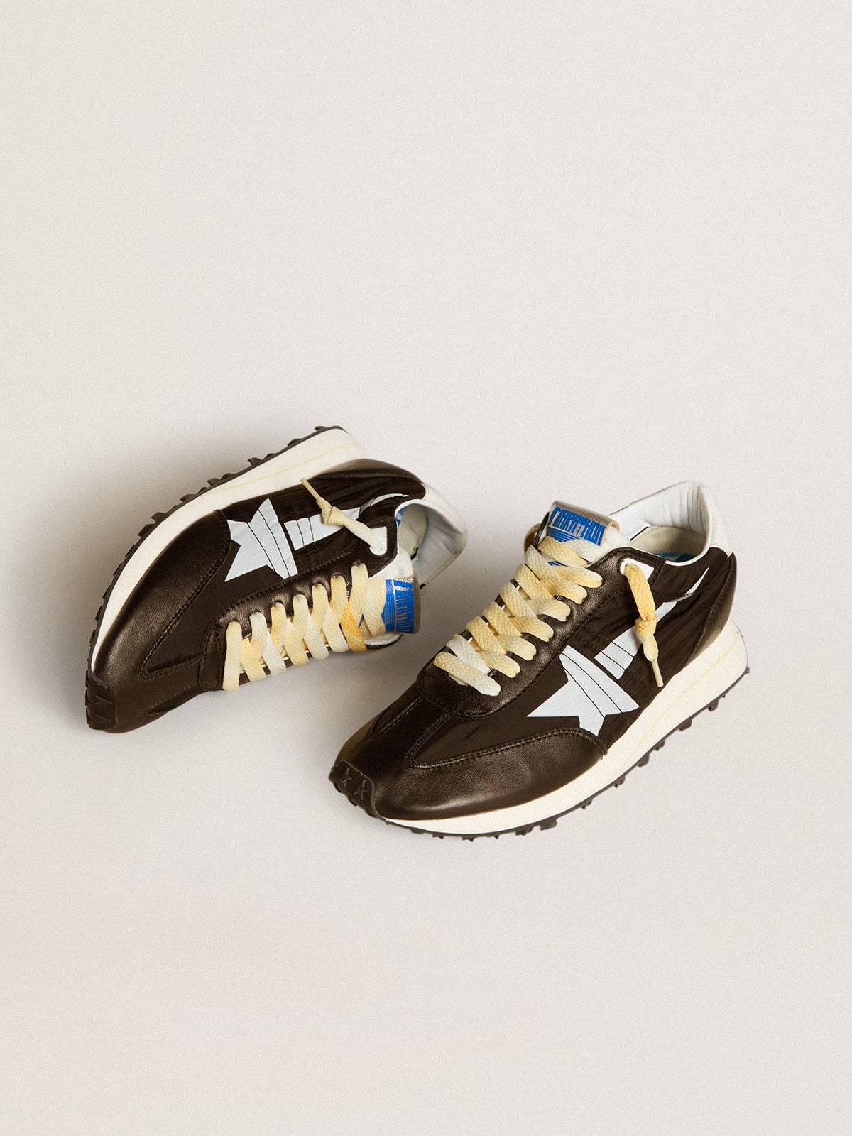 Women's Marathon with black nylon upper and white star| Golden Goose