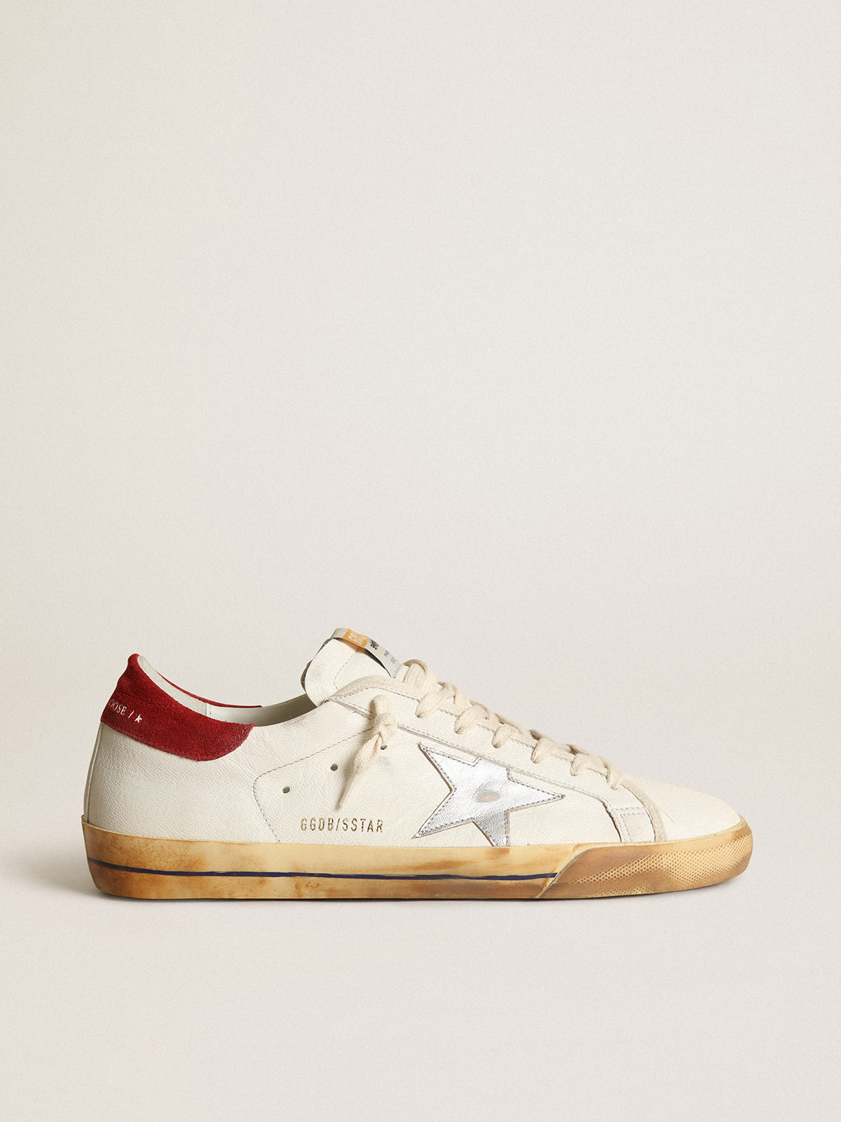 Men's Super-Star with silver laminated leather star| Golden Goose