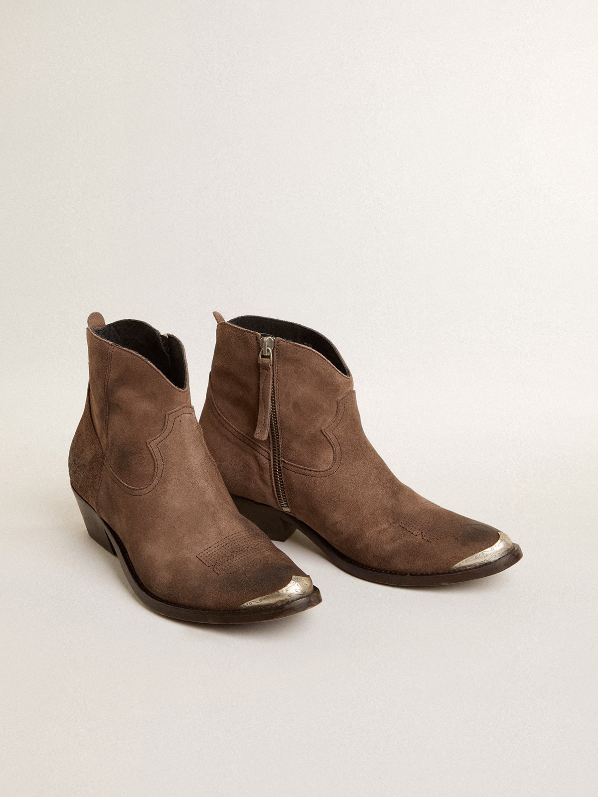 Young ankle boots in dark brown suede| Golden Goose