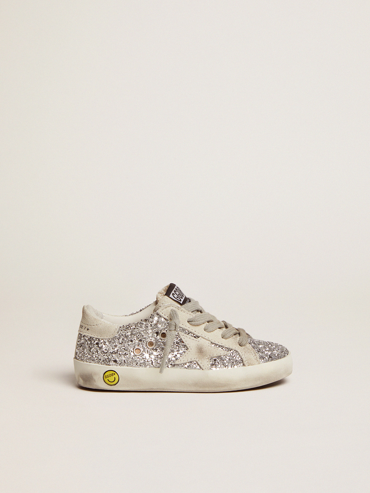 Super-Star Young with silver glitter| Golden Goose