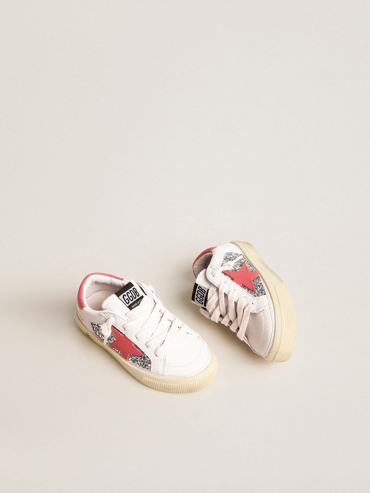Junior May with red leather star and heel tab| Golden Goose