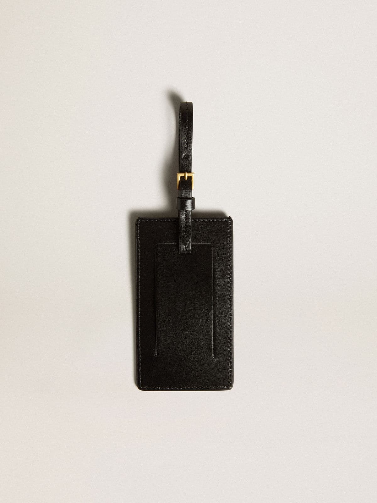Black luggage tag| Golden Goose