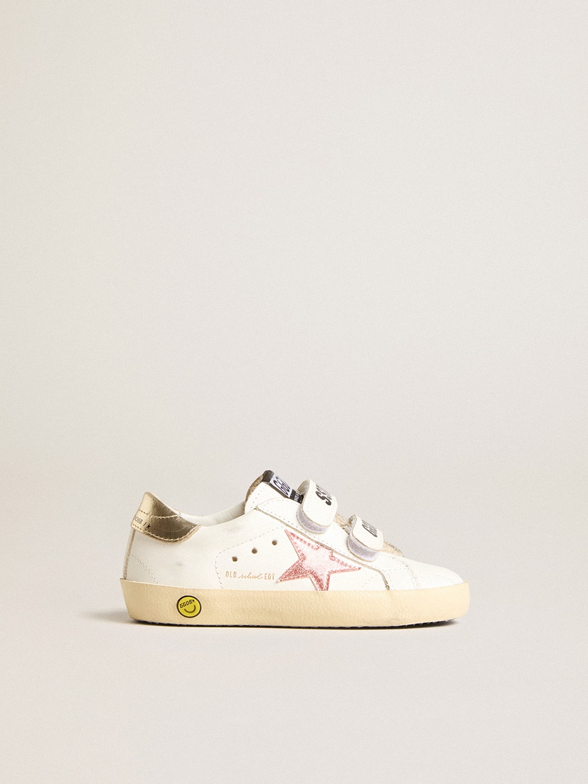 Junior Old School with metallic peach leather star| Golden Goose