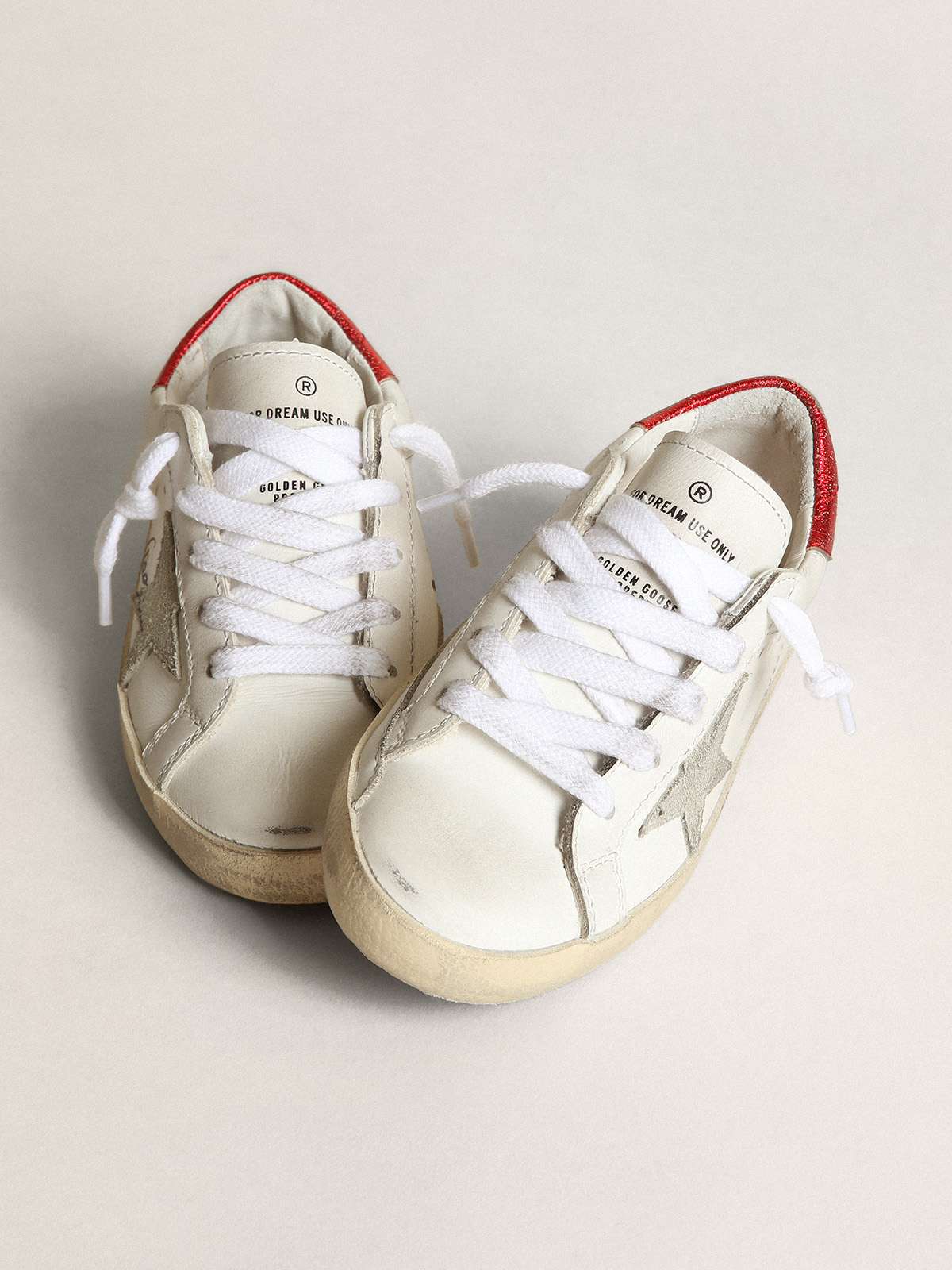 Young Super-Star with gray suede star| Golden Goose