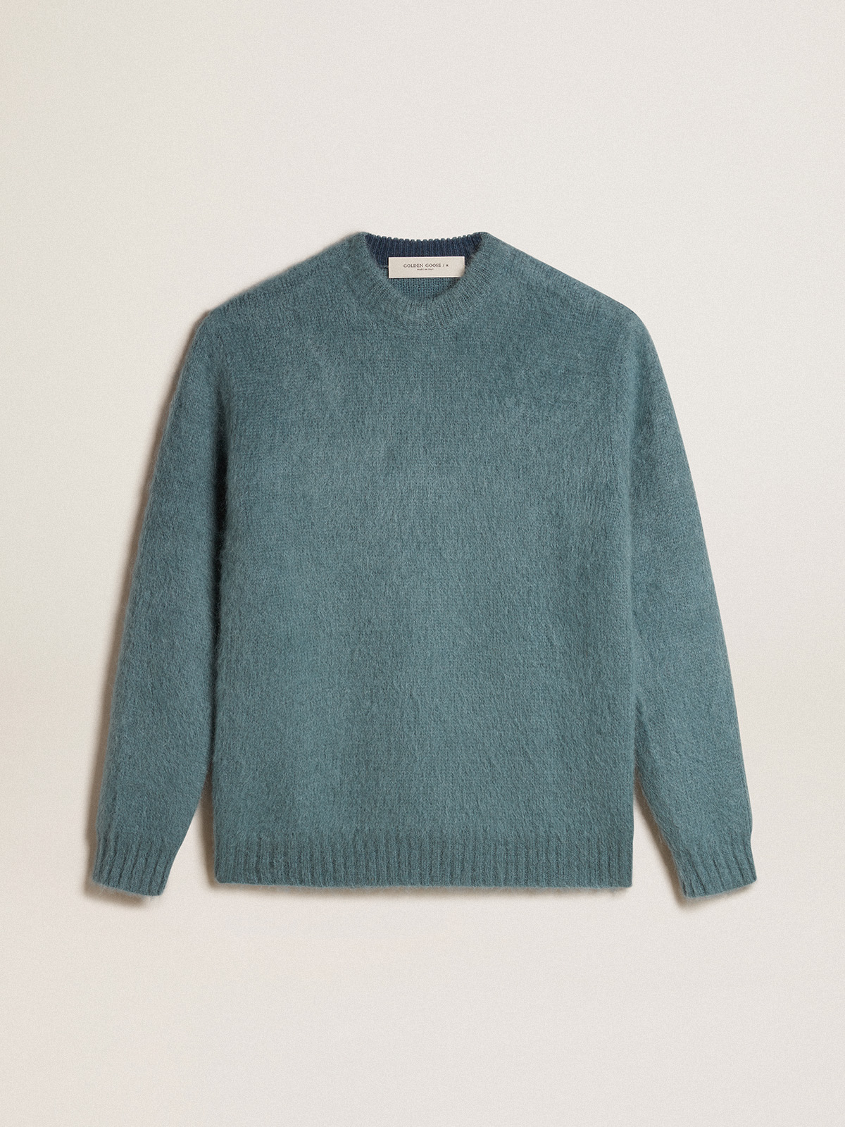 Powder-blue mohair sweater| Golden Goose