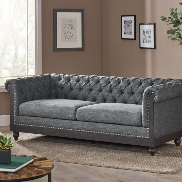 Pausch 78.75a?? Rolled Arm Chesterfield Sofa