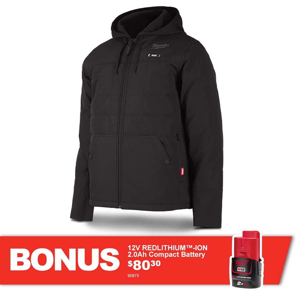 MILWAUKEE 12V AXIS Heated Jacket Black Skin M12HPJBLACK20