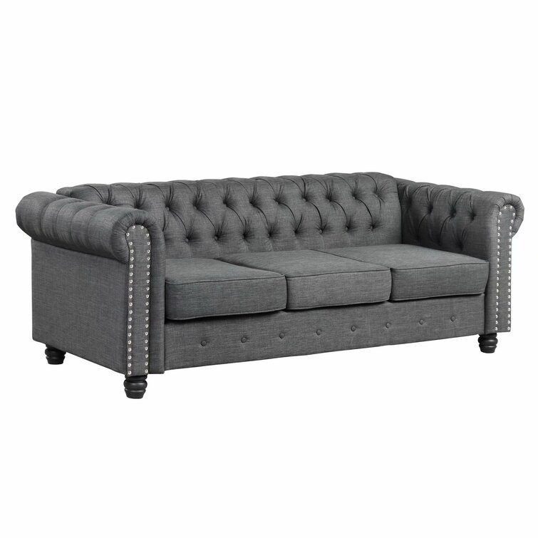 Gilles 82a?? Rolled Arm Chesterfield Sofa