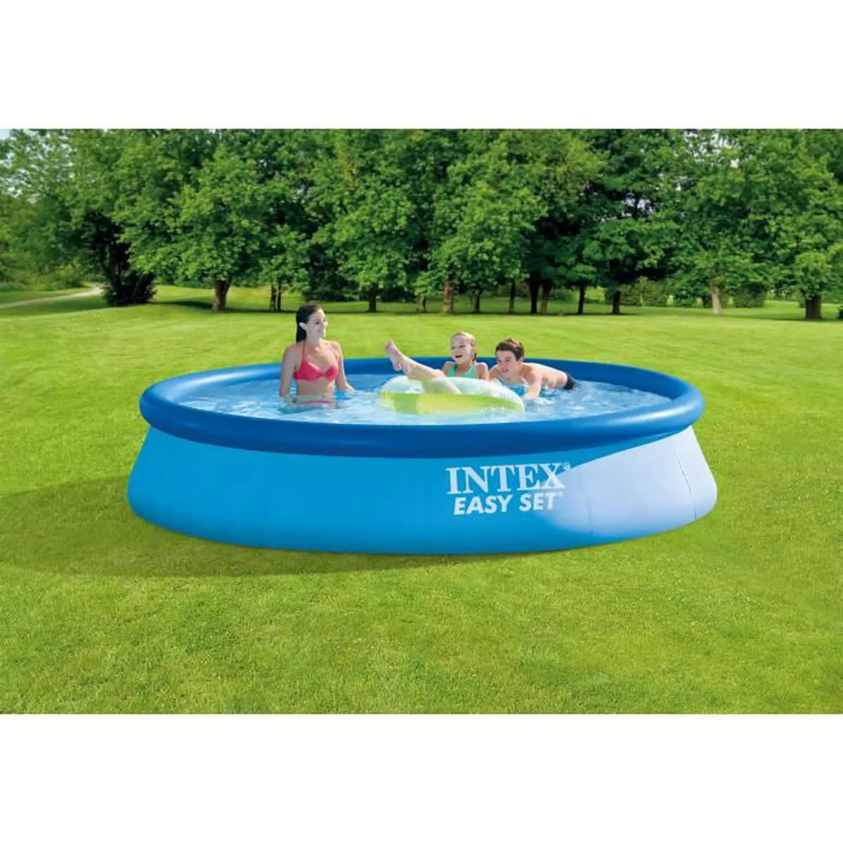Kit piscine easy set autoportante (ø)3,96 x (h)0,84m et pédiluve