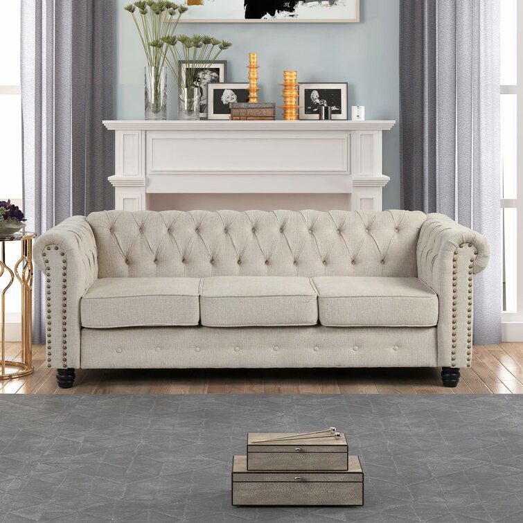 Gilles 82a?? Rolled Arm Chesterfield Sofa