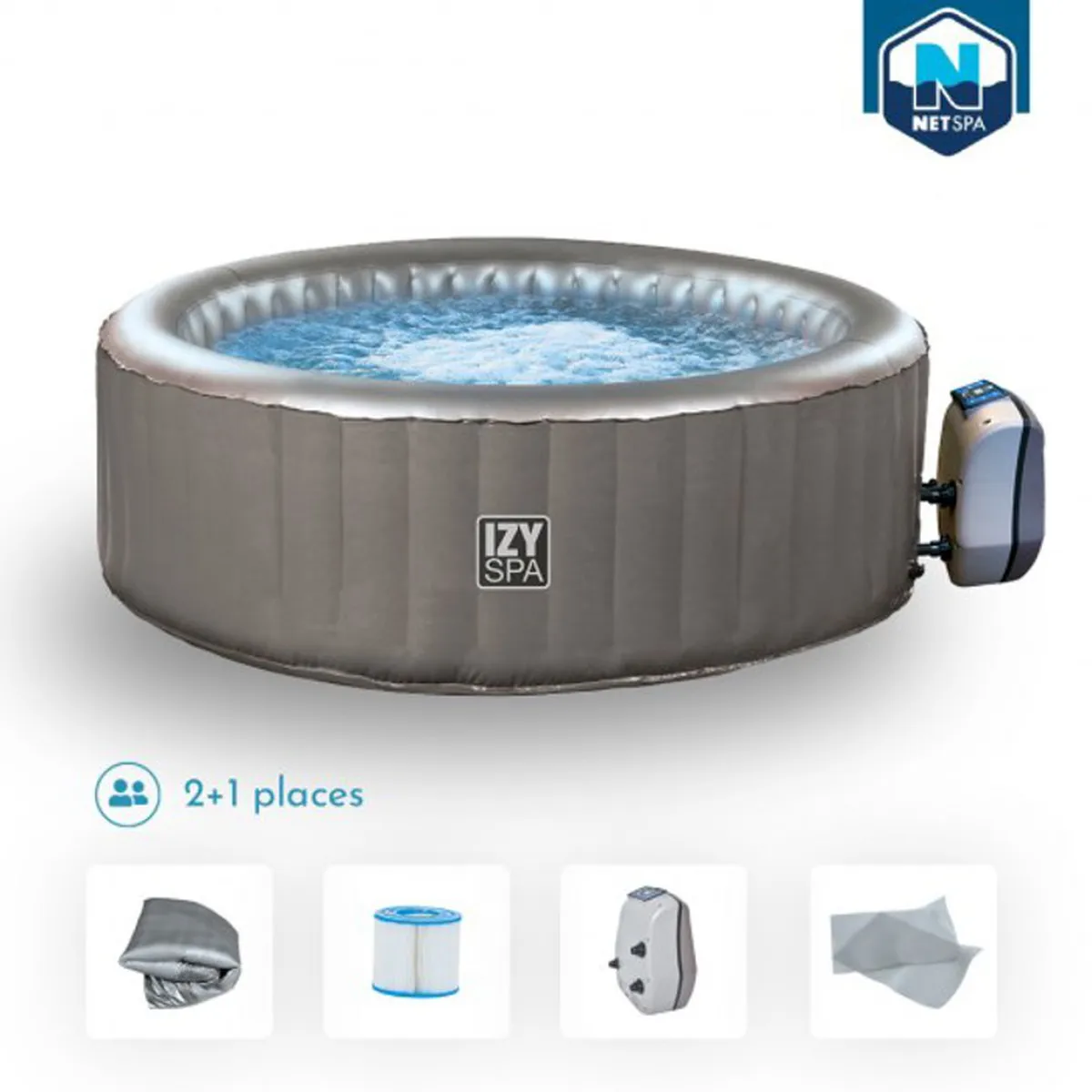 Spa gonflable rond NetSpa IZY - 2+1 places