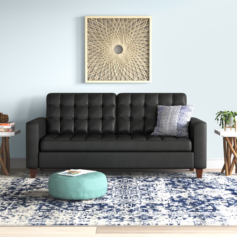 Milton 76a?? Vegan Leather Square Arm Sofa
