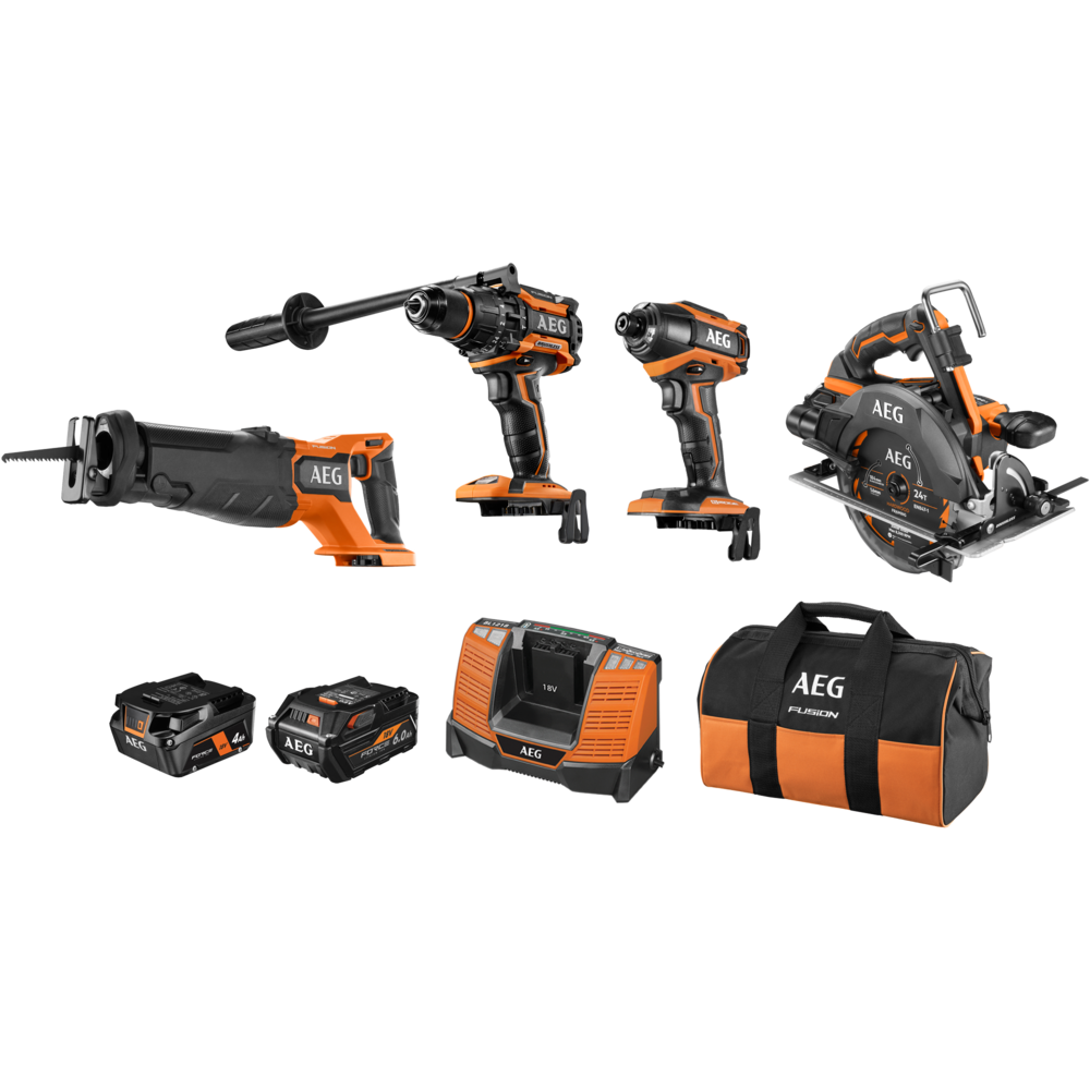 AEG 18V 4-PIECE FUSION COMBO KIT