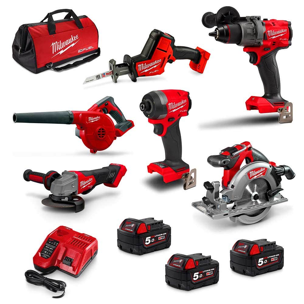 MILWAUKEE 18V FUEL™6 Piece 3 x 5.0Ah Combo Kit M18FPP6A3503B