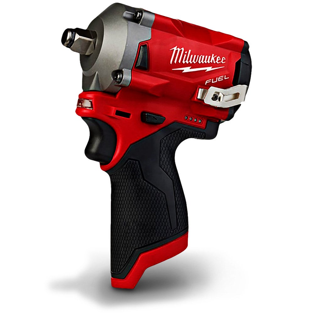 MILWAUKEE 12V FUEL™1/2" Stubby Impact Wrench Kit M12FIWF12-202B