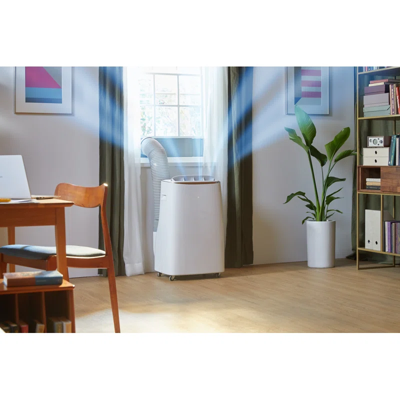 LG 10,000 BTU Dual Inverter Portable Air Conditioner, 220V, Cools up to 450 Sq. Ft. with Timer, Wi-F and Remote in White