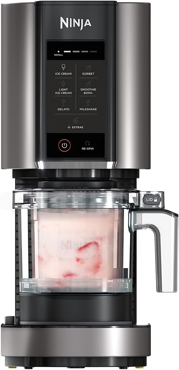 Ninja CREAMi 7 Programs Ice Cream Maker Ice Cream Maker Maker Ice Cream Maker for Making Ice Cream, Gelato, Sorbet, Smoothie Bowls or Milkshakes, 1.4L, NC300EU