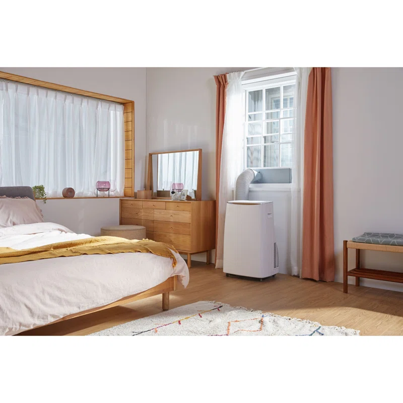 LG 10,000 BTU Dual Inverter Portable Air Conditioner, 220V, Cools up to 450 Sq. Ft. with Timer, Wi-F and Remote in White