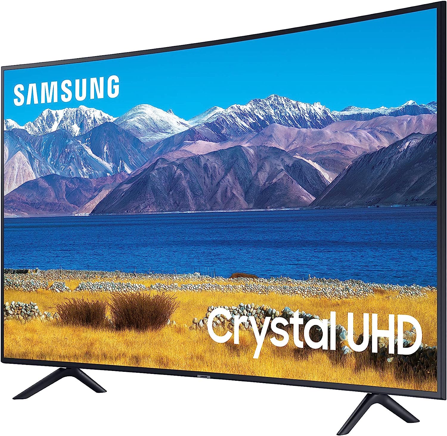 SAMSUNG 55-inch Class Curved UHD TU-8300 Series - 4K UHD HDR Smart TV With Alexa Built-in (UN55TU8300FXZA, 2020 Model), CHARCOAL BLACK