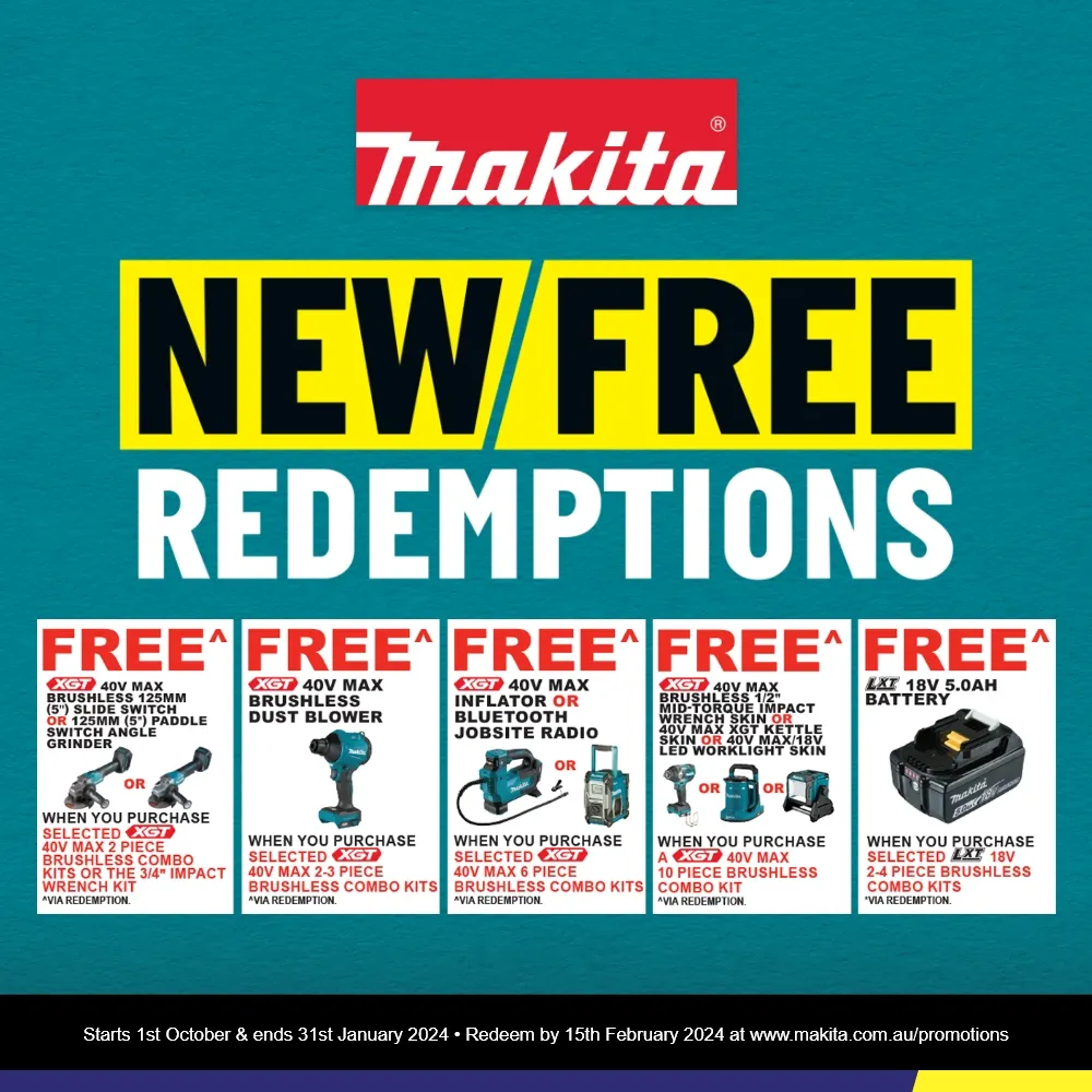 MAKITA 18V BRUSHLESS 8 PIECE 2 X 6.0AH COMBO KIT DLX8046GX1