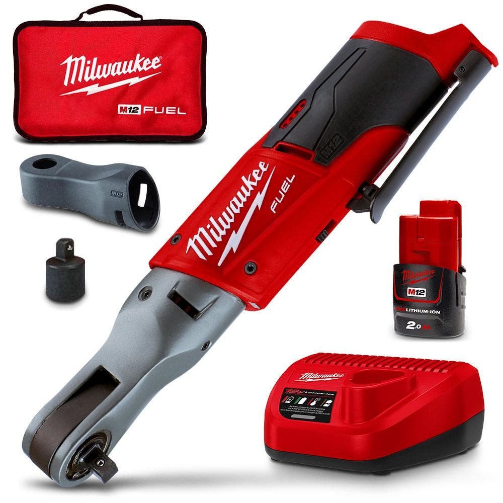 MILWAUKEE 12V FUEL™3/8" Impact Rachet 1x2.0Ah Combo Kit M12FIR38-201B