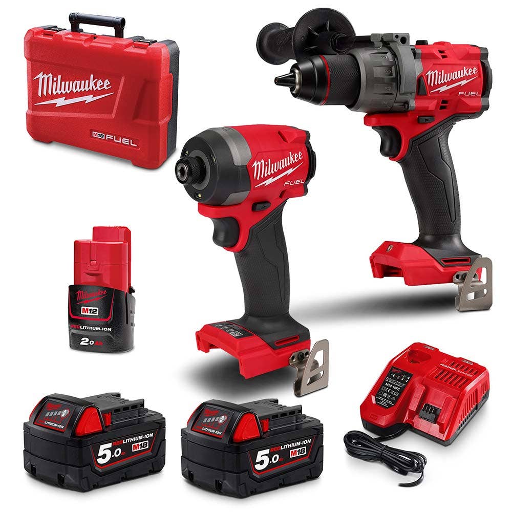 MILWAUKEE 18V FUEL™2 Piece 1 x 2.0AH/2 x 5.0Ah Combo Kit M18FPP2A3502C