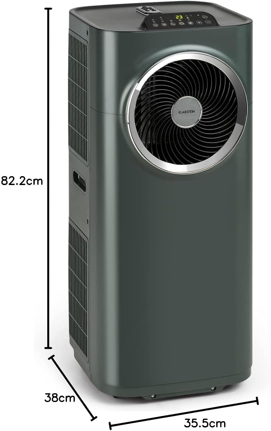 Klarstein portable air conditioner with exhaust pipe, 5-in-1 air conditioner(Dark green)