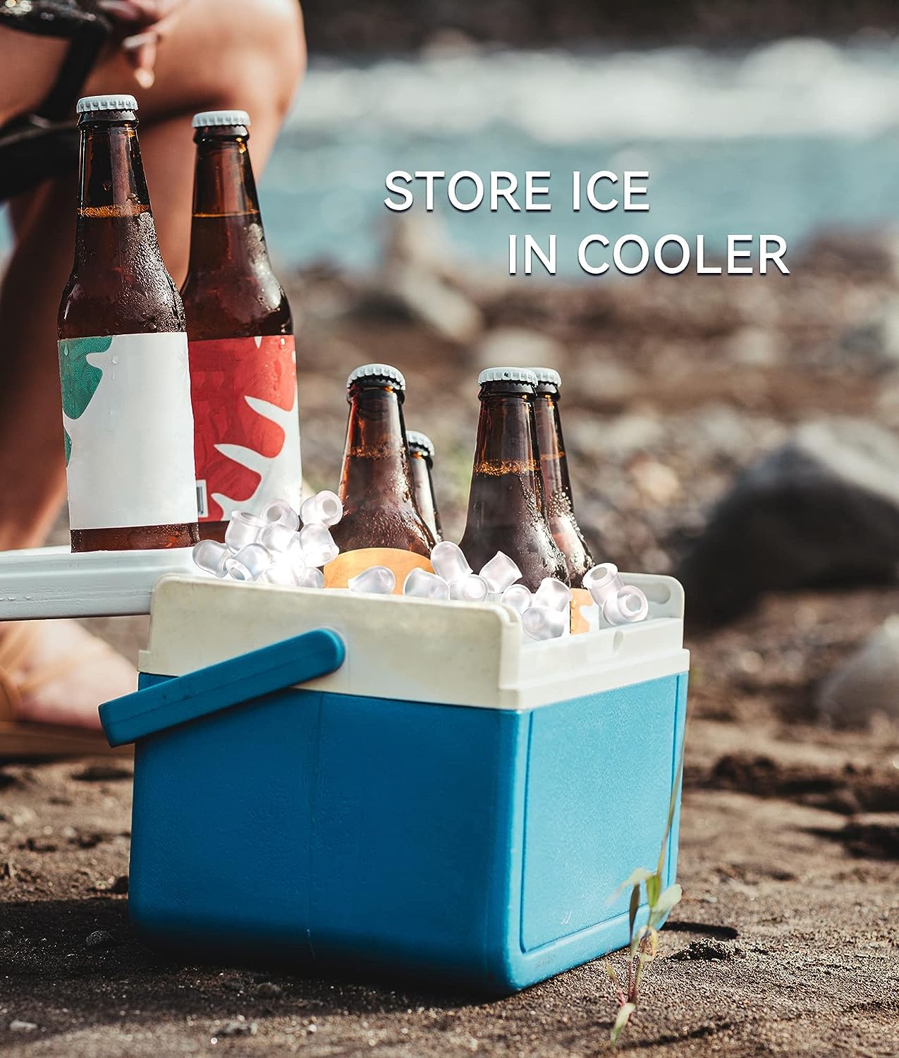 ecozy Portable Countertop Ice Maker - 9 Ice Cubes in 6 Minutes