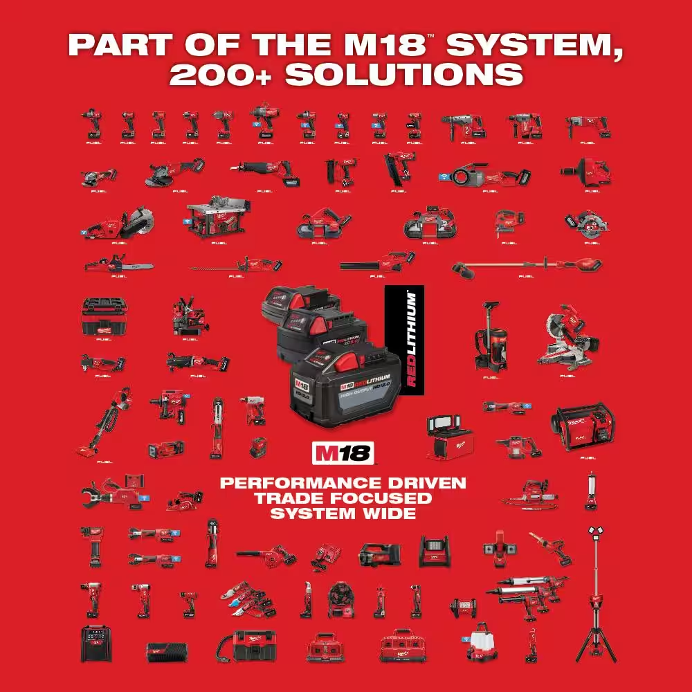 M18 18V Lithium-Ion Cordless Combo Kit (8-Tool) with Three 4.0 Ah Batteries, 1 Charger, 2 Tool Bag