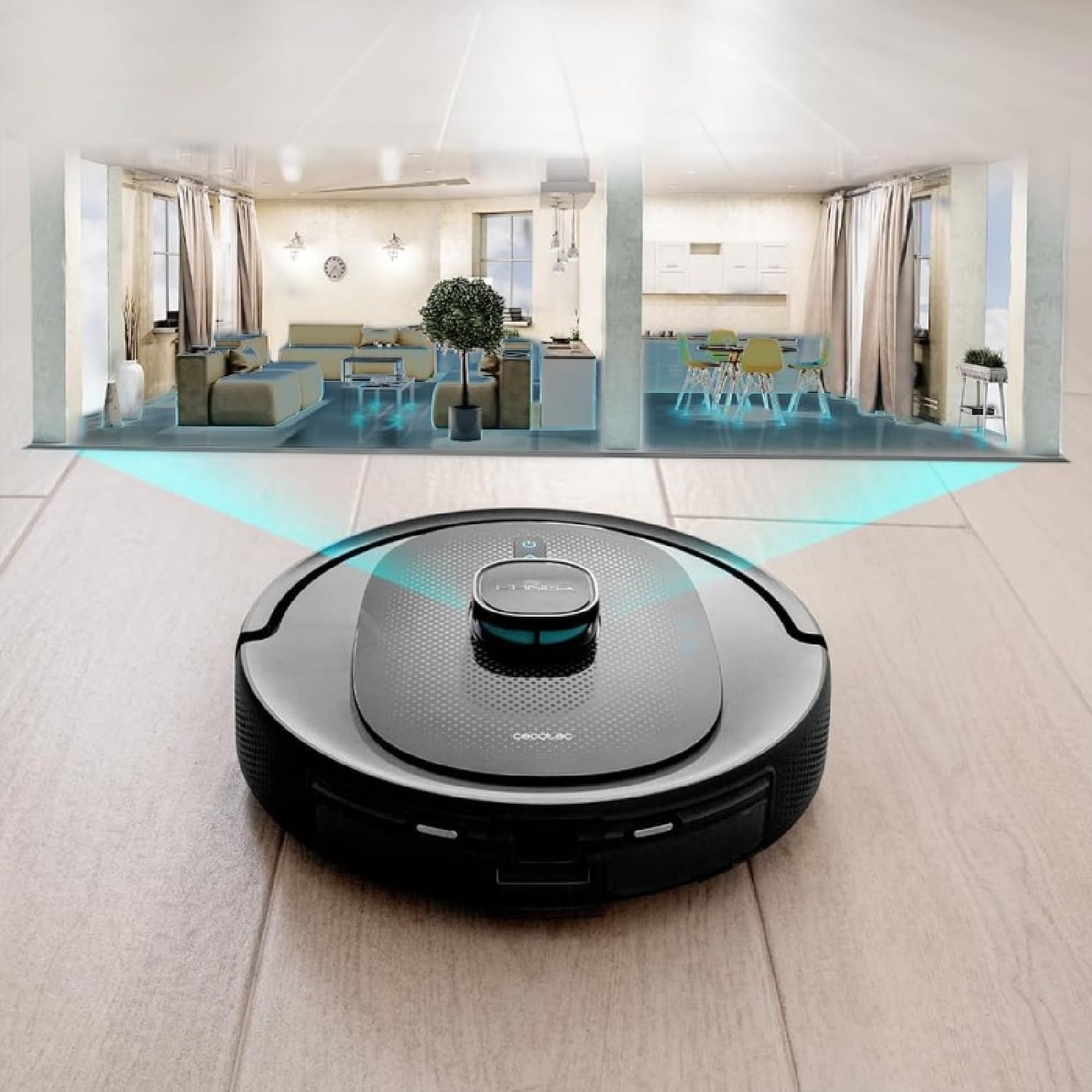 Cecotec Robot Aspirador 4 en 1 con Navegación Láser y Base de Autovaciado Conga 8290 Power Ultra Home Genesis X. 7000Pa