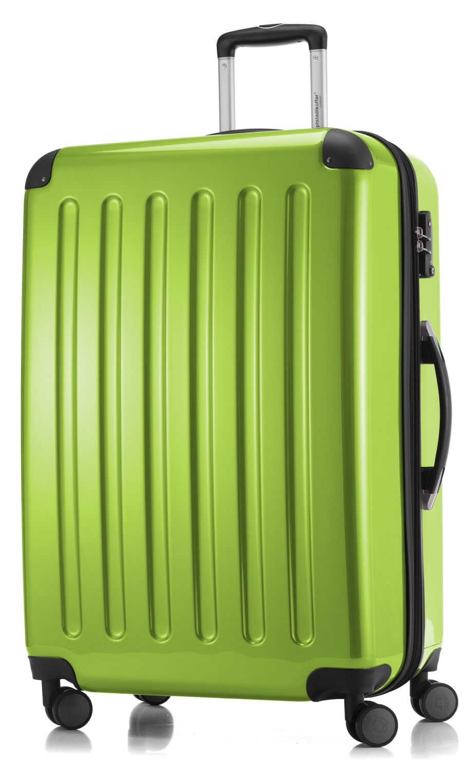 Alex - hand luggage hard shell black glossy, TSA, 55 cm, 42 liters