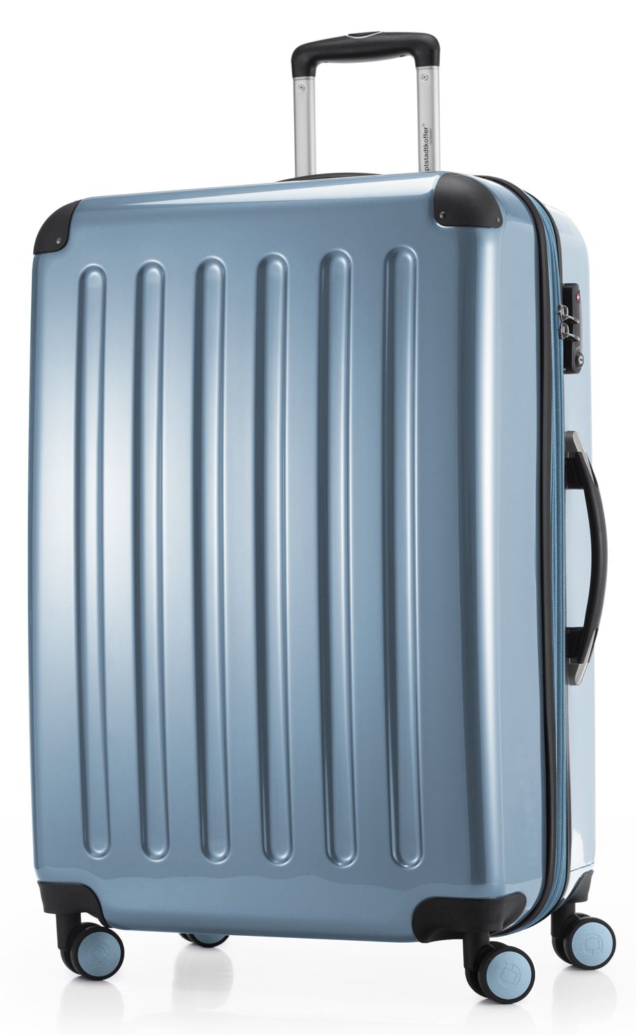 Alex - hand luggage hard shell black glossy, TSA, 55 cm, 42 liters