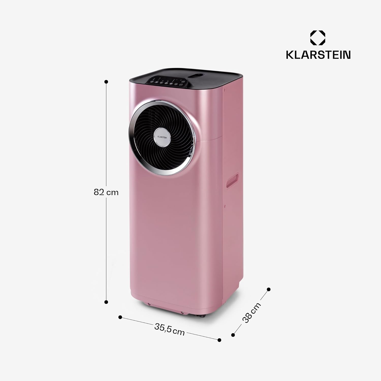 Klarstein portable air conditioner with exhaust pipe, 5-in-1 air conditioner(Rose gold)