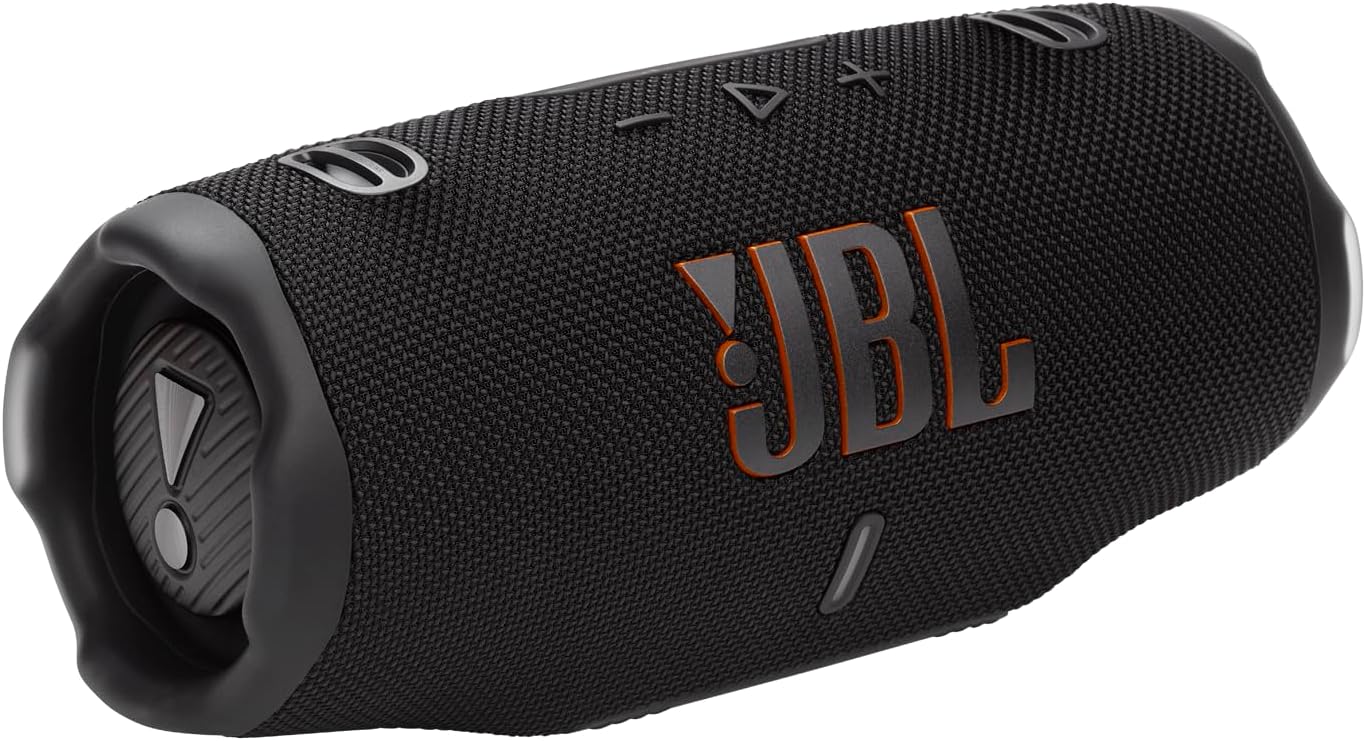 6, Wireless Portable Bluetooth Speaker, 28 Hours of Playtime, IP68 Waterproof, Dustproof and Drop-Proof, Pro Sound with AI Sound Boost, Auracast Multi-Speaker Connection, Black