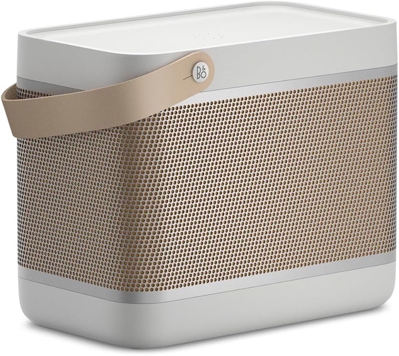 Bang & Olufsen Beolit 20 - Powerful Loud Wireless Home and Portable Bluetooth Speaker with 360 Degree Sound and Integrated Qi Wireless Phone Charging Pad - Gray Mist